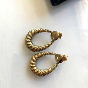 Textured Hoop Earrings.